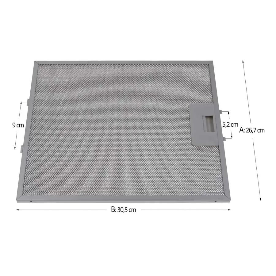 ΦΙΛΤΡΟ ΑΠΟΡΡΟΦΗΤΗΡΑ ΜΕΤΑΛ.ΛΙΚΟ ΣΥΜΒΑΤΟ ΜΕ AEG/WHIRLPOOL 26,7 X 30,5 CM