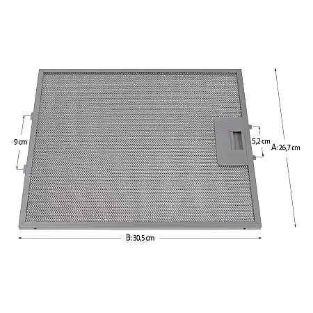 ΦΙΛΤΡΟ ΑΠΟΡΡΟΦΗΤΗΡΑ ΜΕΤΑΛ.ΛΙΚΟ ΣΥΜΒΑΤΟ ΜΕ AEG/WHIRLPOOL 26,7 X 30,5 CM
