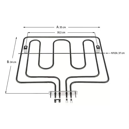ΑΝΤΙΣΤΑΣΗ ΑΝΩ & ΓΚΡΙΛ ΦΟΥΡΝΟΥ ΚΟΥΖΙΝΑΣ AEG/ZANUSSI 800W+1650W