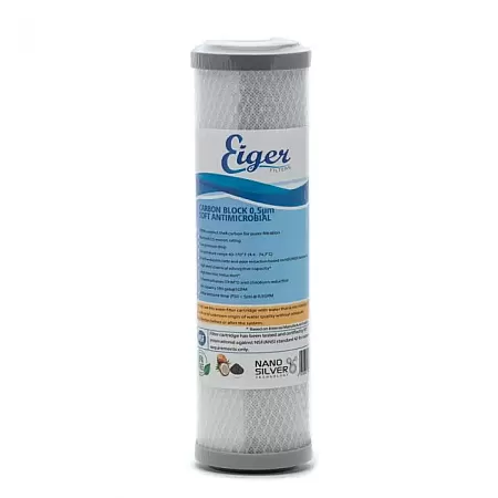 ΦΙΛΤΡΟ ΝΕΡΟΥ EIGER FILTER ΕΝΕΡΓΟΥ ΑΝΘΡΑΚΑ ΑΠΌ ΚΕΛΥΦΟΣ ΚΑΡΥΔΑΣ ΜΕ ΑΝΤΙΜΙΚΡΟΒΙΑΚΗ ΔΡΑΣΗ 10″ X 2.5″ – 0.5μm