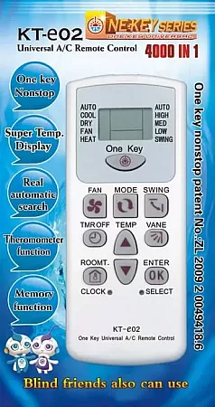 REMOTE CONTROL(ΧΕΙΡΙΣΤΗΡΙΟ) ΚΛΙΜΑΤΙΣΤΙΚΟΥ  ΚΤe-02