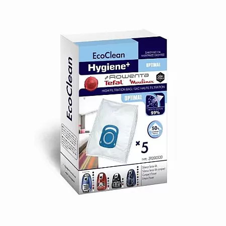 ΣΑΚΟΥΛΕΣ ΣΚΟΥΠΑΣ ECOCLEAN  ΣΥΜΒΑΤΕΣ ΜΕ ROWENTA OPTIMAL 5 TEM