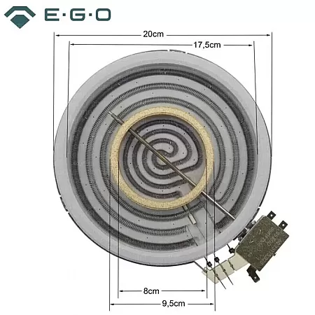 ΚΕΡΑΜΙΚΗ ΕΣΤΙΑ ΔΙΠΛΗ  EGO 200mm/95mm