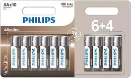 Μπαταρίες Αλκαλικές Philips ΑΑ (6+4 τεμ.)
